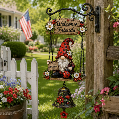 🥳 -50 % – 50 000+ vendus ! Sonnette gnome 🧙‍♂️ – clochette douce, alliage de zinc, accrochage facile. Un sourire à chaque visite ! 🏠✨