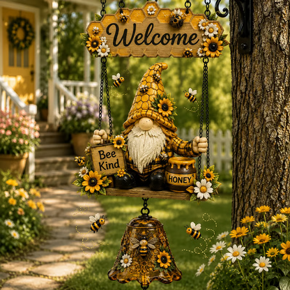 🥳 -50 % – 50 000+ vendus ! Sonnette gnome 🧙‍♂️ – clochette douce, alliage de zinc, accrochage facile. Un sourire à chaque visite ! 🏠✨