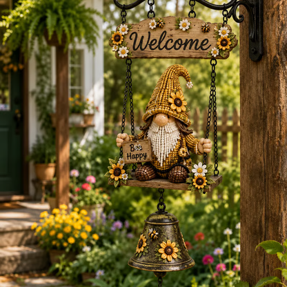 🥳 -50 % – 50 000+ vendus ! Sonnette gnome 🧙‍♂️ – clochette douce, alliage de zinc, accrochage facile. Un sourire à chaque visite ! 🏠✨