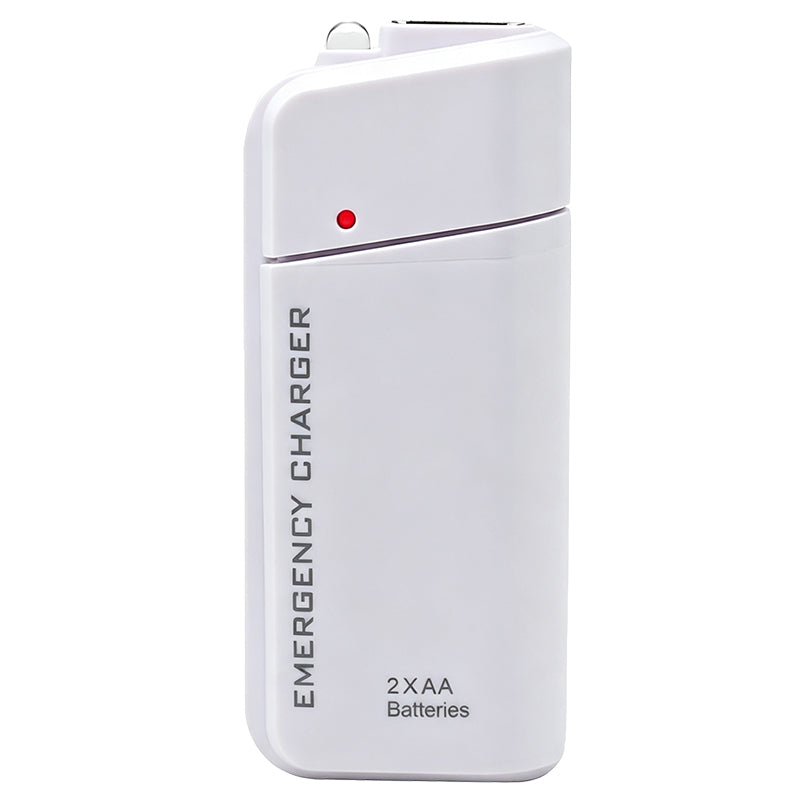 Chargeur d'urgence portable pour téléphone, batterie externe alimentée par piles AA avec lampe torche LED
