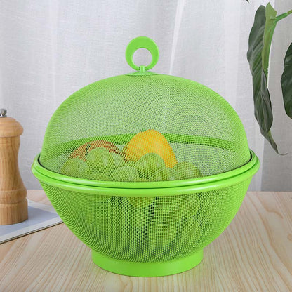 🧺 PROMO FLASH : 50% DE RÉDUCTION ! Corbeille à Fruits avec Couvercle en Filet Aéré – Égouttoir Intégré & Poignée Ergonomique for une Fraîcheur Durable et une Protection contre les Insectes 🍎✨