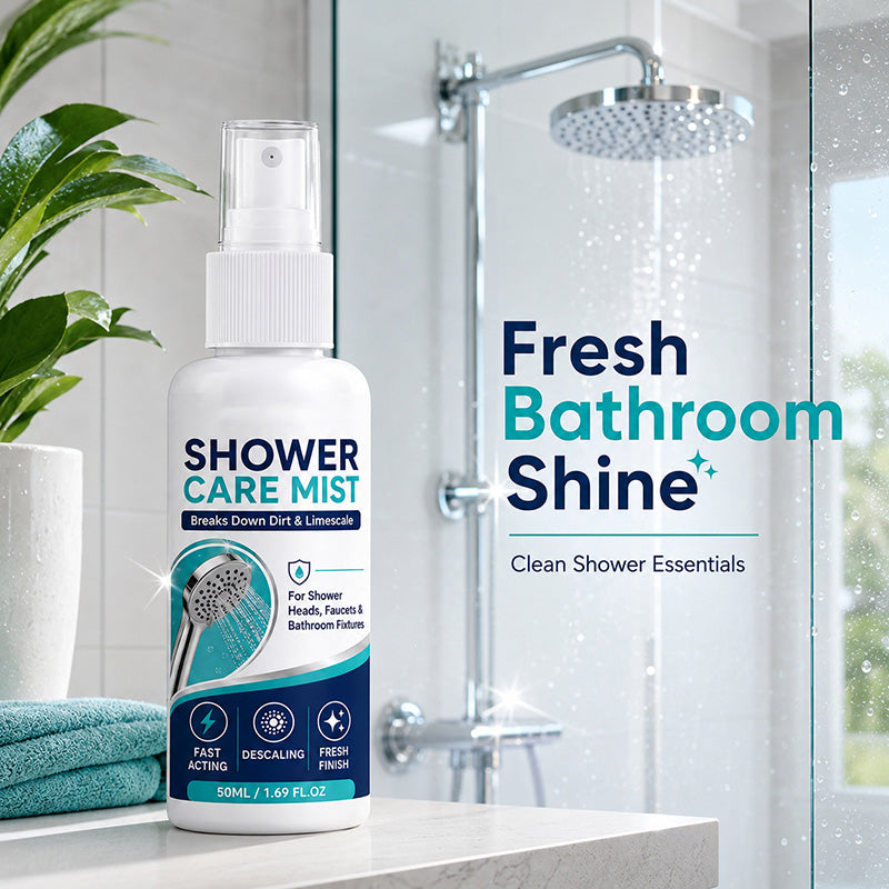 🚿✨Spray détartrant pour douche à action rapide – Élimine les dépôts minéraux tenaces et les taches d'eau calcaire. Rétablit le débit d'eau et redonne de l'éclat : il suffit de vaporiser et d'essuyer ! 🧼💪