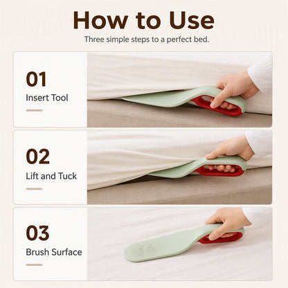 🎉 Offre limitée 🔥 Outil 2 en 1 pour soulever le matelas et organiser la literie 🛏️✨ Relevez le matelas sans effort, glissez et fixez les draps dans les interstices, et gardez le lit bien rangé 💪🧺 Pratique à la maison et sans effort ! 🛒
