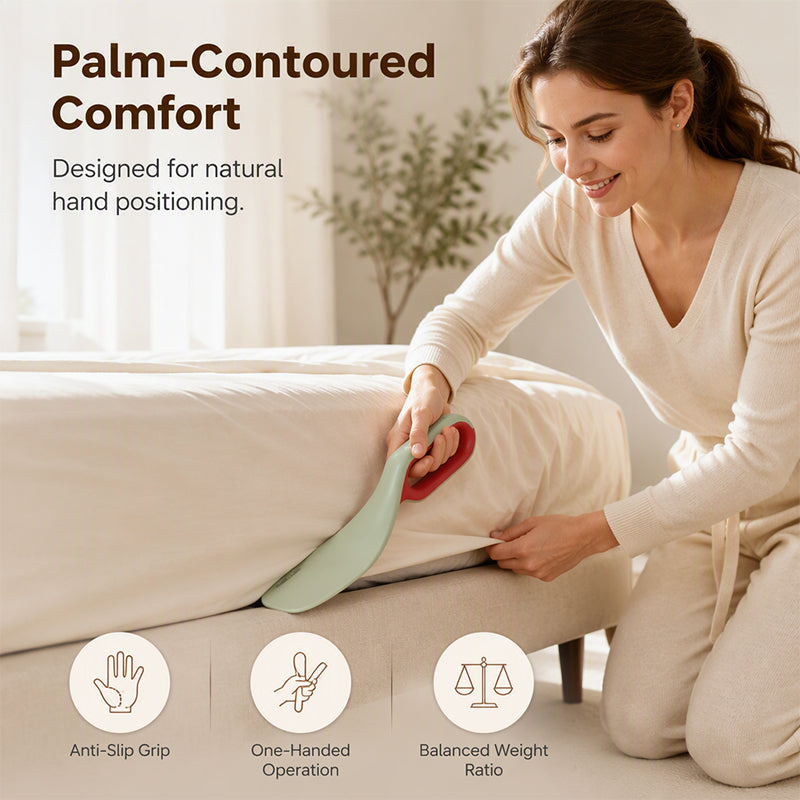 🎉 Offre limitée 🔥 Outil 2 en 1 pour soulever le matelas et organiser la literie 🛏️✨ Relevez le matelas sans effort, glissez et fixez les draps dans les interstices, et gardez le lit bien rangé 💪🧺 Pratique à la maison et sans effort ! 🛒