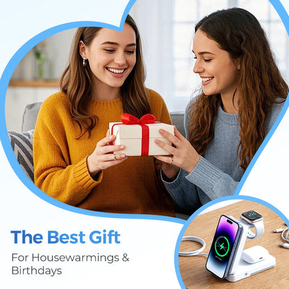 🔋 Support de recharge magnétique pliable 3-en-1 pour vos appareils du quotidien
