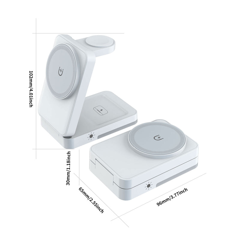 🔋 Support de recharge magnétique pliable 3-en-1 pour vos appareils du quotidien