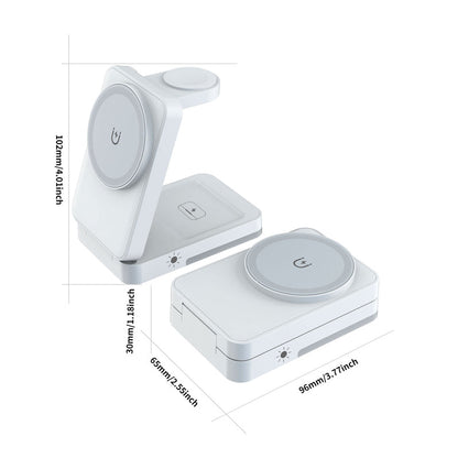 🔋 Support de recharge magnétique pliable 3-en-1 pour vos appareils du quotidien