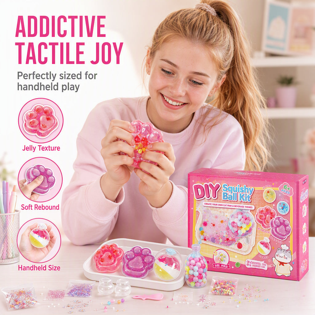 📢📢50% DE RÉDUCTION !! ⏰ Kit DIY Squishy Glace Frite – Ludique, Anti‑stress 🧊