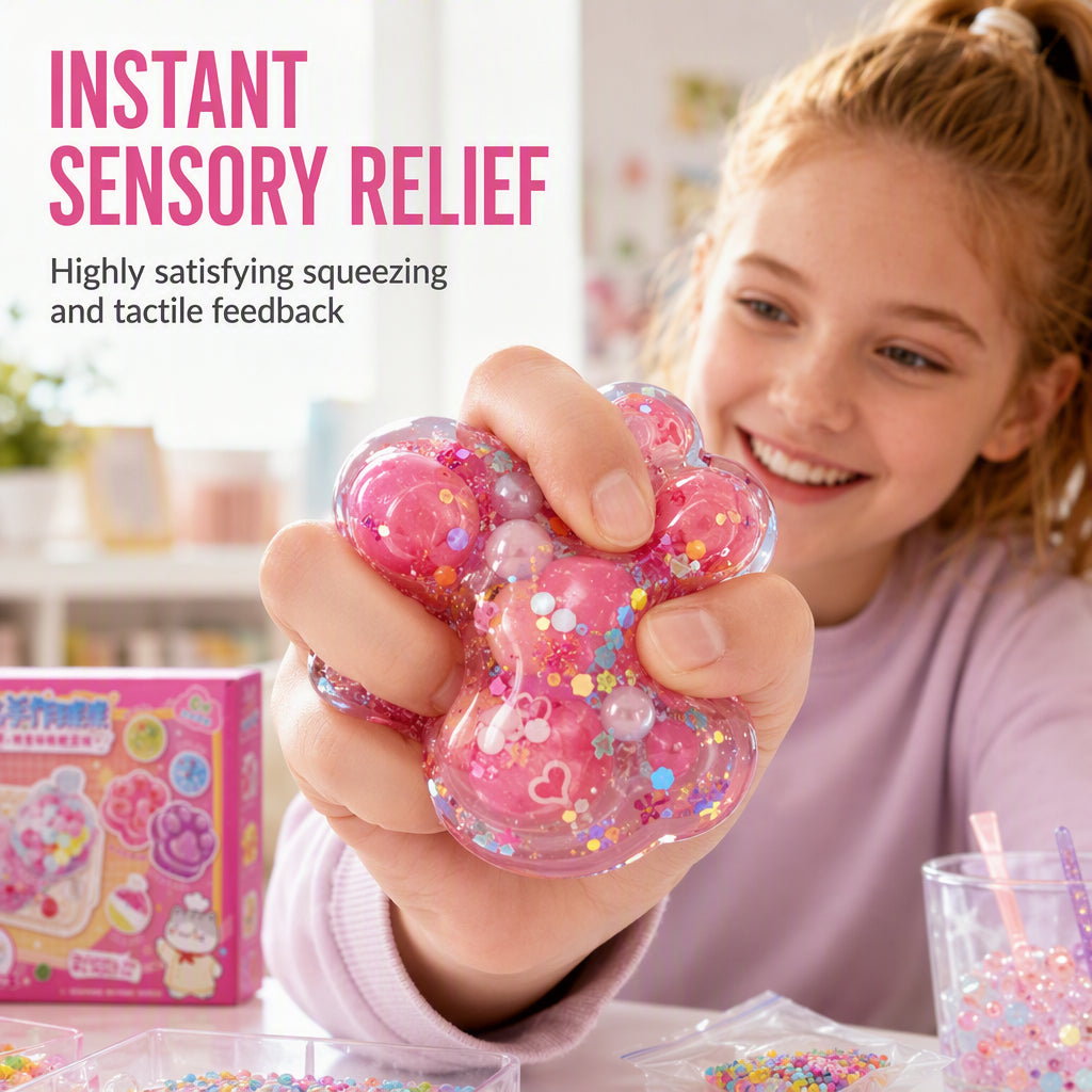 📢📢50% DE RÉDUCTION !! ⏰ Kit DIY Squishy Glace Frite – Ludique, Anti‑stress 🧊