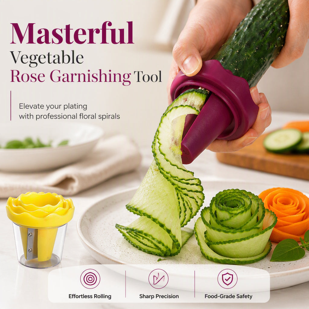 🥕✨ Spiraliseur et coupe-légumes manuel pour réaliser des roses – Transformez vos carottes en roses dignes d'un restaurant en 60 secondes ! 🌹🍽️