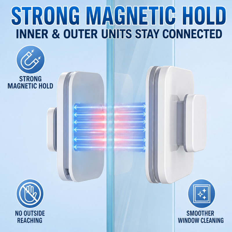Nettoyeur de vitres magnétique double face