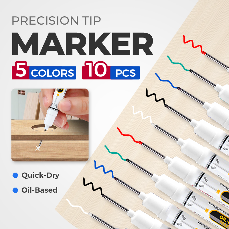 🔥‑50% PROMO FLASH✒️ Marqueur industriel pointe extra‑longue 20 mm, encre huile indélébile sans bouchon, multi‑surfaces atelier ✨🛠️