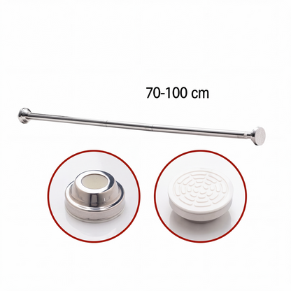 🔧 50 % DE RÉDUCTION EN CE MOMENT ! 📏 Tringle réglable sans perçage – Montage sans outils, fixation solide et polyvalente – Crée instantanément un espace de rangement partout et à tout moment 🏠