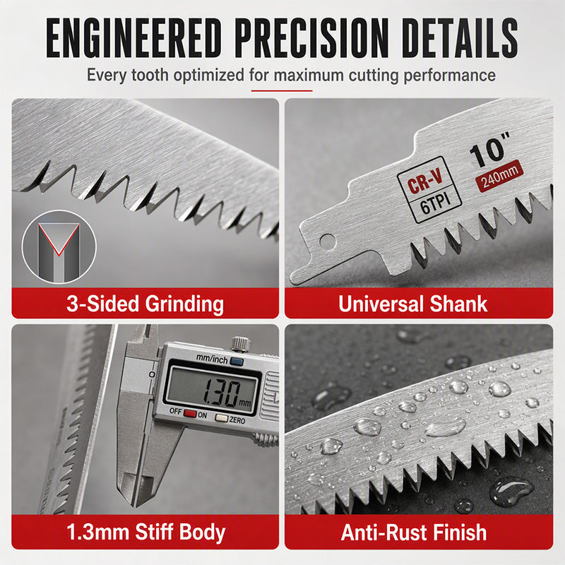 🔧⚙️ Lames de scie sabre universelles – Multi-matériaux, durables, remplacez vos lames usées en un instant, pour couper bois, métal, PVC et plus encore, sur tous les chantiers 🛠️✨