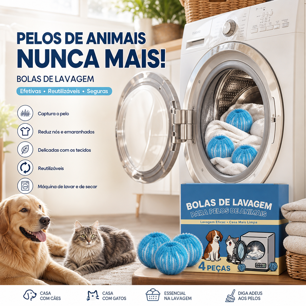 🔥Découverte de 60% dans la dernière journée !🔥Bolas de lavage réutilisés pour enlever les poils d'animaux d'estimation