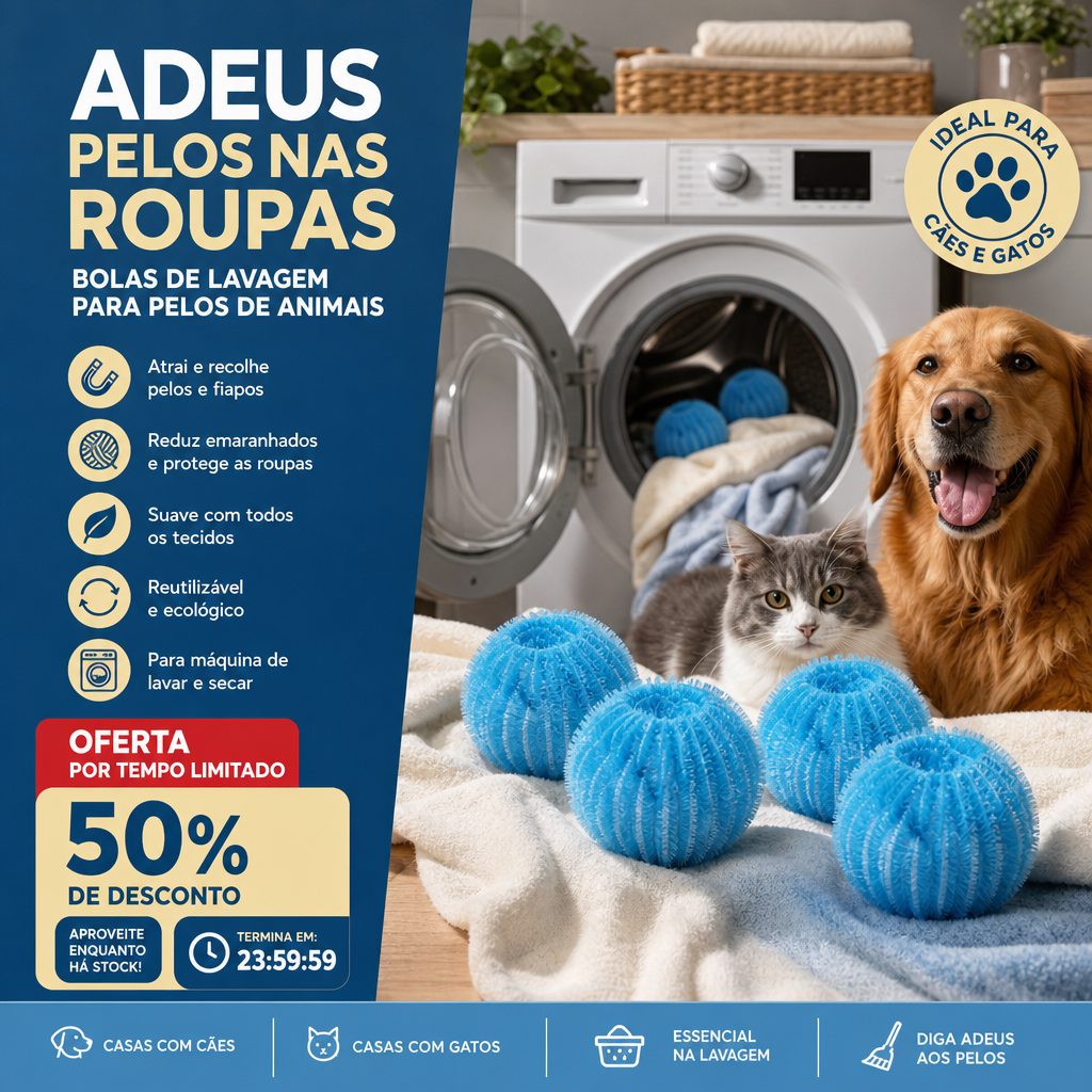 🔥Découverte de 60% dans la dernière journée !🔥Bolas de lavage réutilisés pour enlever les poils d'animaux d'estimation