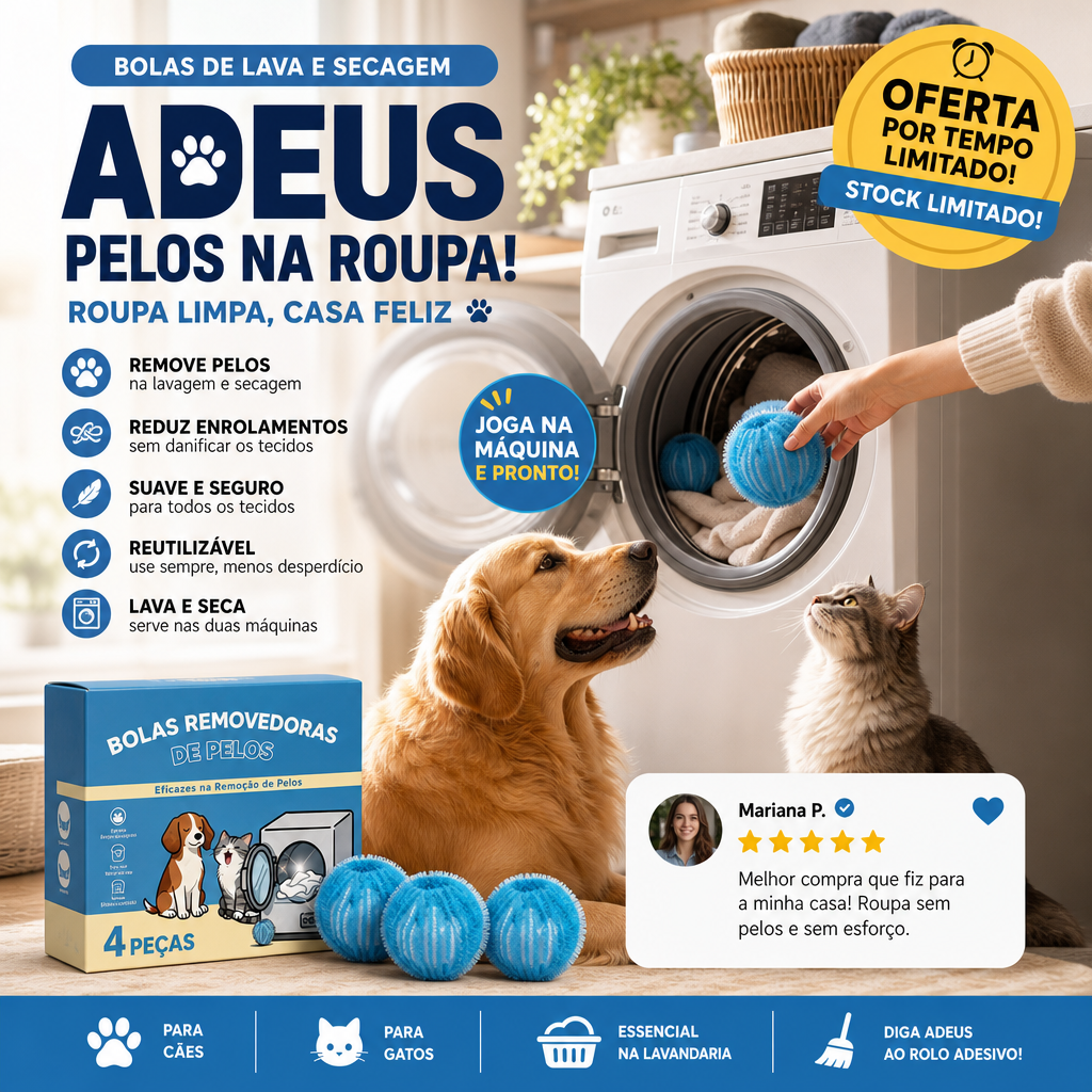 🔥Découverte de 60% dans la dernière journée !🔥Bolas de lavage réutilisés pour enlever les poils d'animaux d'estimation