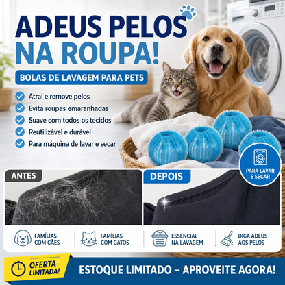 🔥Découverte de 60% dans la dernière journée !🔥Bolas de lavage réutilisés pour enlever les poils d'animaux d'estimation