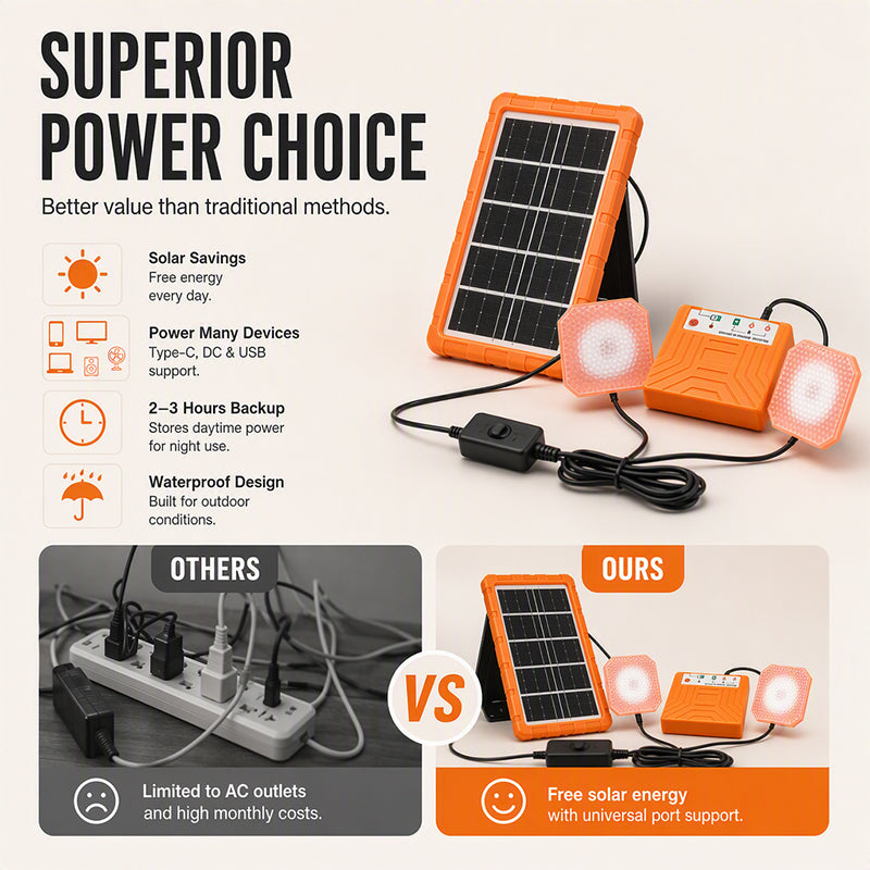 ☀️ 50 % DE RÉDUCTION MAINTENANT ! Panneau solaire portable en matériau résistant – Recharge et alimentation 2 en 1, pour téléphones, batteries et appareils, camping et urgence