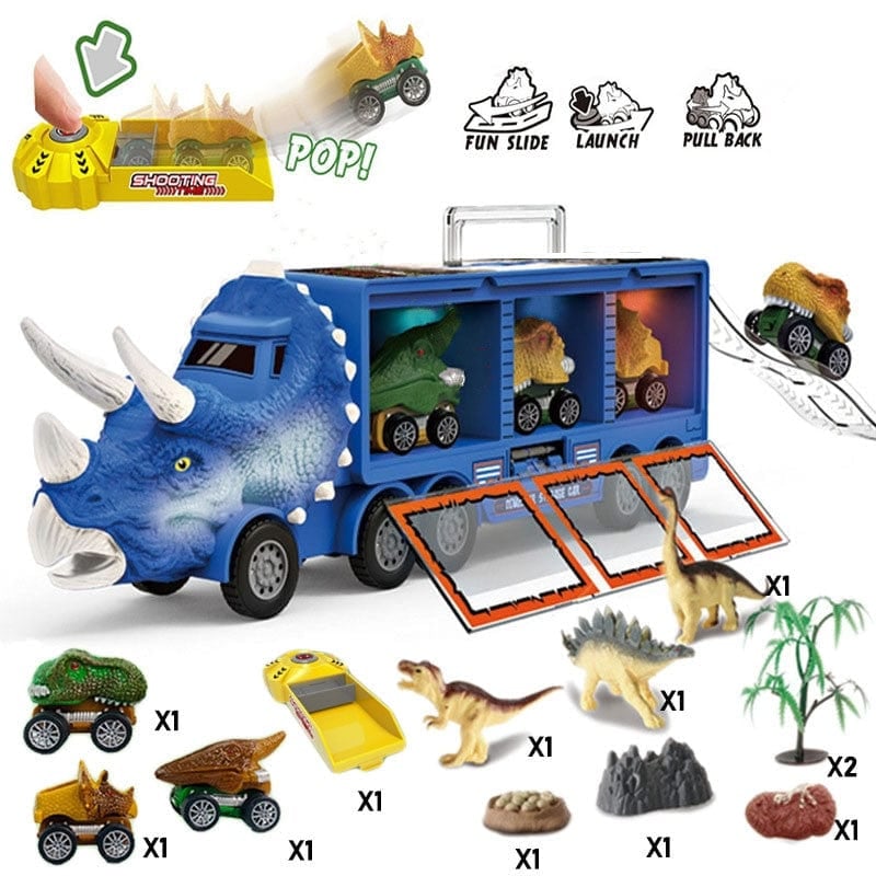 🦖⏰ RÉDUCTION TEMPORAIRE DE 50 % – Dinosaur Musical Transporter | Transporter des dinosaures, jouer et découvrir la musique