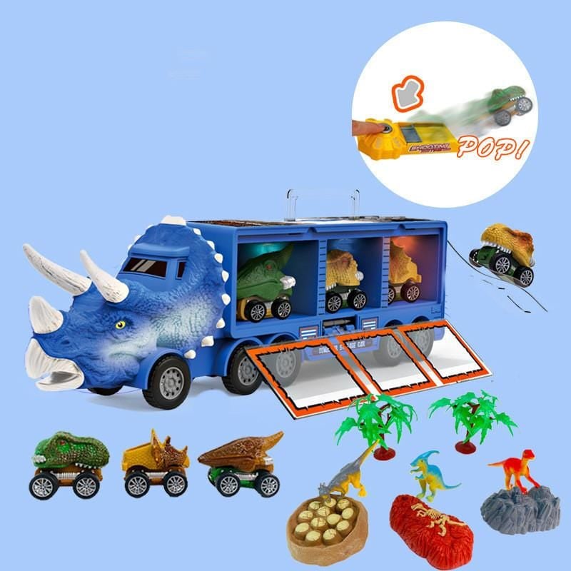 🦖⏰ RÉDUCTION TEMPORAIRE DE 50 % – Dinosaur Musical Transporter | Transporter des dinosaures, jouer et découvrir la musique