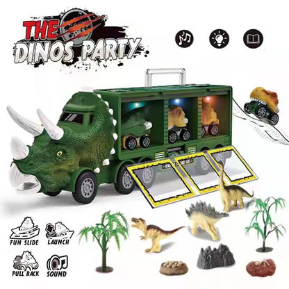 🦖⏰ RÉDUCTION TEMPORAIRE DE 50 % – Dinosaur Musical Transporter | Transporter des dinosaures, jouer et découvrir la musique