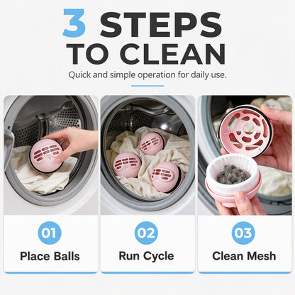 🔥 50 % de réduction ! Balai anti-peluches et boule de lavage 2-en-1 pour lave-linge