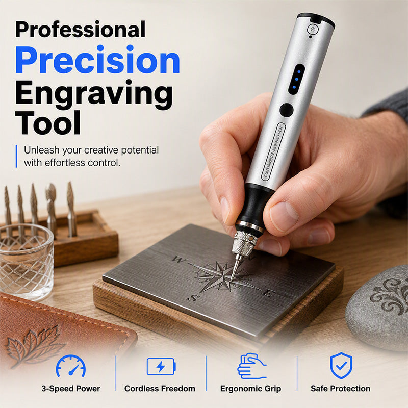 ⏳Offre spéciale à durée limitée⏰Mini stylo graveur électrique sans fil – Outil de gravure de précision portable