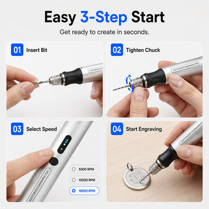 ⏳Offre spéciale à durée limitée⏰Mini stylo graveur électrique sans fil – Outil de gravure de précision portable
