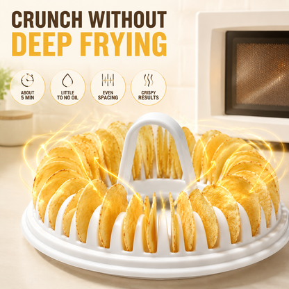 Machine à chips de pommes de terre à faire soi-même pour micro-ondes avec ensemble de bols à trancher