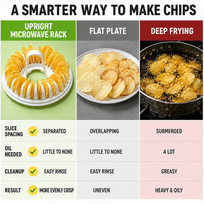 Machine à chips de pommes de terre à faire soi-même pour micro-ondes avec ensemble de bols à trancher