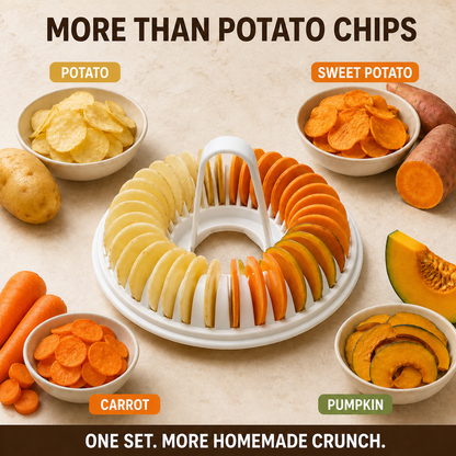 Machine à chips de pommes de terre à faire soi-même pour micro-ondes avec ensemble de bols à trancher
