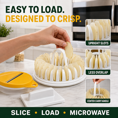 Machine à chips de pommes de terre à faire soi-même pour micro-ondes avec ensemble de bols à trancher