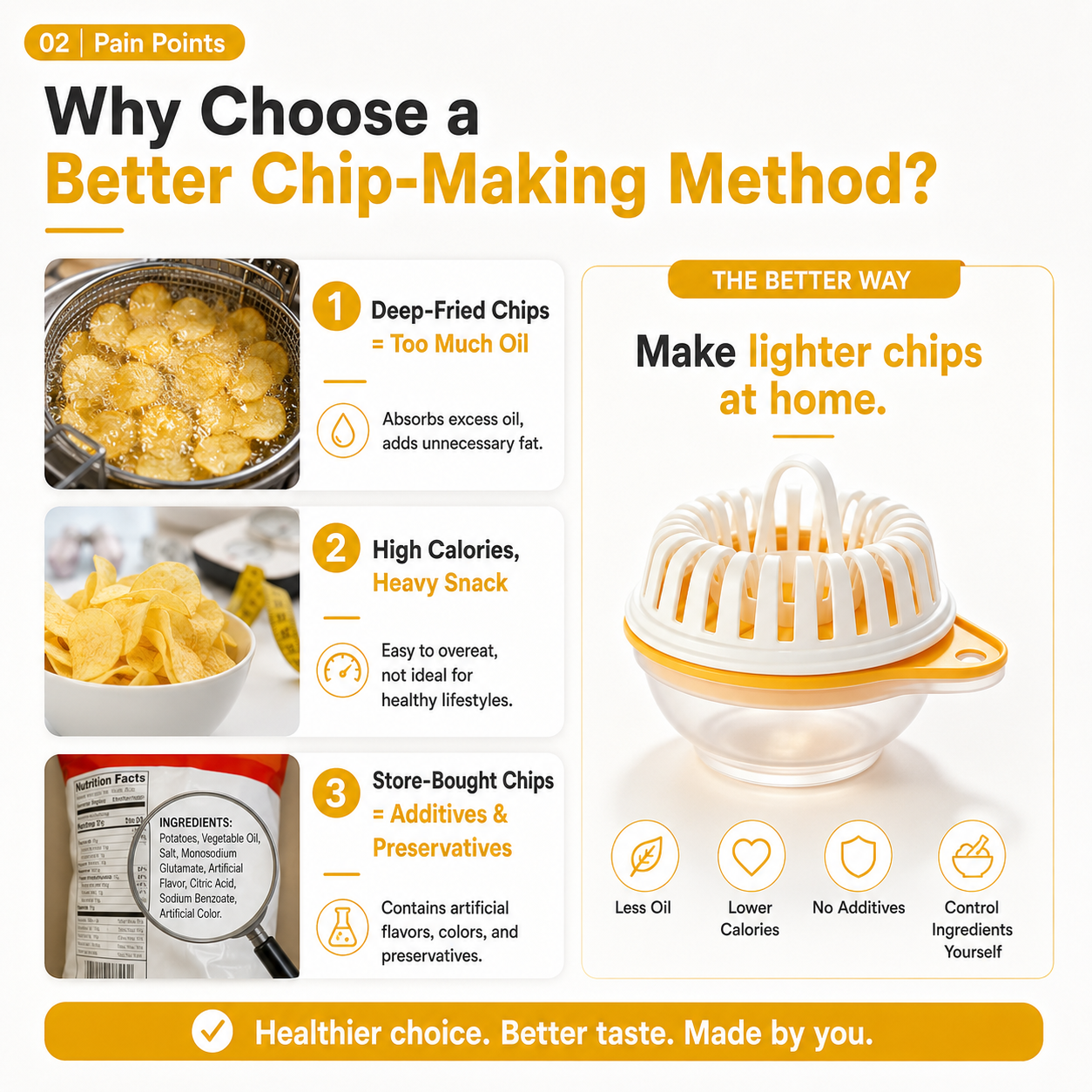 Machine à chips de pommes de terre à faire soi-même pour micro-ondes avec ensemble de bols à trancher