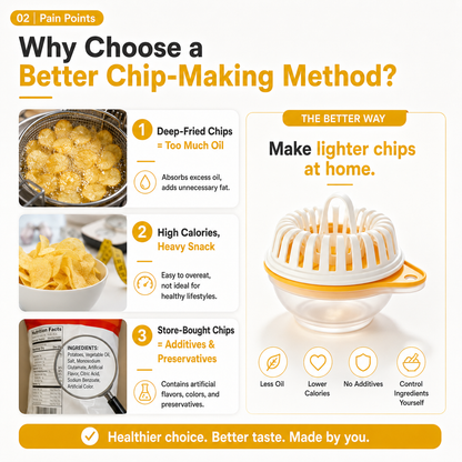 Machine à chips de pommes de terre à faire soi-même pour micro-ondes avec ensemble de bols à trancher