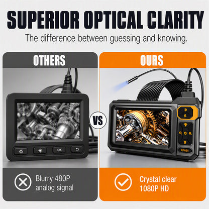 🔍 OFFRE LIMITÉE -50 % ! ⚡Endoscope d'inspection HD – Écran IPS, sonde étanche IP67 ✨