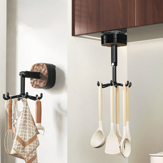 Crochets de cuisine rotatifs à 360° pour porte-ustensiles