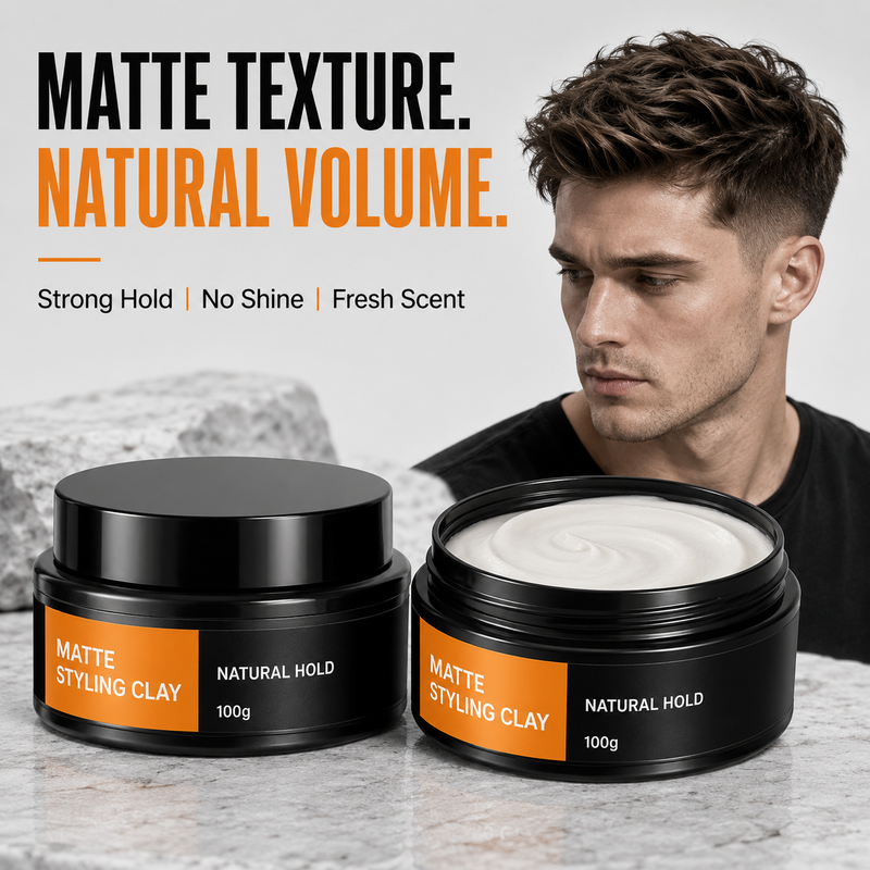 Pâte coiffante pour homme, fixation forte et texture légère