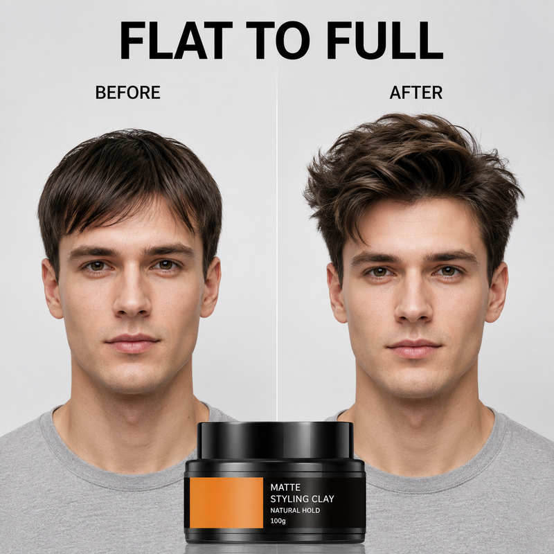 Pâte coiffante pour homme, fixation forte et texture légère