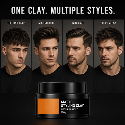 Pâte coiffante pour homme, fixation forte et texture légère