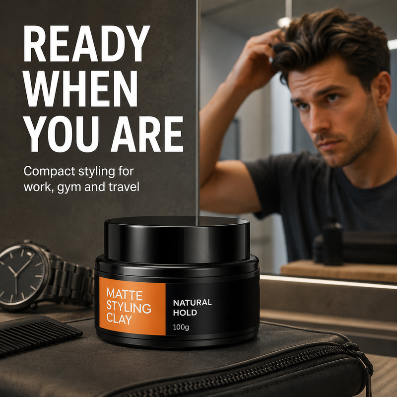 Pâte coiffante pour homme, fixation forte et texture légère