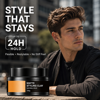 Pâte coiffante pour homme, fixation forte et texture légère