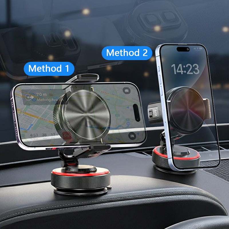 🚗 50% DE RÉDUCTION ! 🧲 Support Voiture Magnétique Réglable avec Base à Ventouse – Aimants N55 Puissants, Rotation 1080° & Fixation Instantanée – Compatible Universel avec Tous les Smartphones 📱