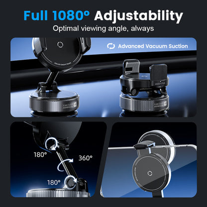 🚗 50% DE RÉDUCTION ! 🧲 Support Voiture Magnétique Réglable avec Base à Ventouse – Aimants N55 Puissants, Rotation 1080° & Fixation Instantanée – Compatible Universel avec Tous les Smartphones 📱