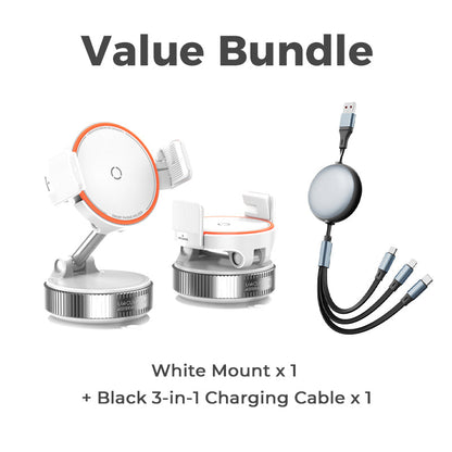 🚗 50% DE RÉDUCTION ! 🧲 Support Voiture Magnétique Réglable avec Base à Ventouse – Aimants N55 Puissants, Rotation 1080° & Fixation Instantanée – Compatible Universel avec Tous les Smartphones 📱