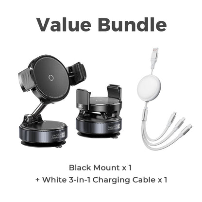 🚗 50% DE RÉDUCTION ! 🧲 Support Voiture Magnétique Réglable avec Base à Ventouse – Aimants N55 Puissants, Rotation 1080° & Fixation Instantanée – Compatible Universel avec Tous les Smartphones 📱