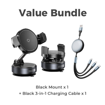 🚗 50% DE RÉDUCTION ! 🧲 Support Voiture Magnétique Réglable avec Base à Ventouse – Aimants N55 Puissants, Rotation 1080° & Fixation Instantanée – Compatible Universel avec Tous les Smartphones 📱