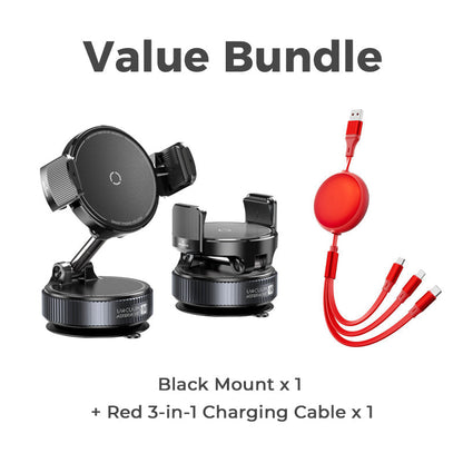 🚗 50% DE RÉDUCTION ! 🧲 Support Voiture Magnétique Réglable avec Base à Ventouse – Aimants N55 Puissants, Rotation 1080° & Fixation Instantanée – Compatible Universel avec Tous les Smartphones 📱