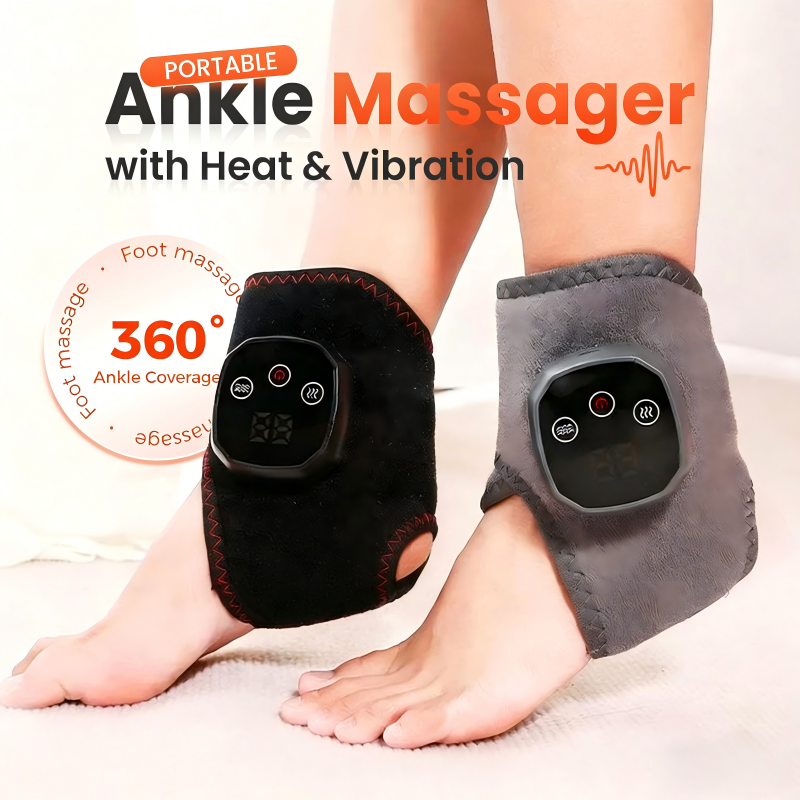 Appareil de massage portable pour la cheville avec fonction chaleur et vibration