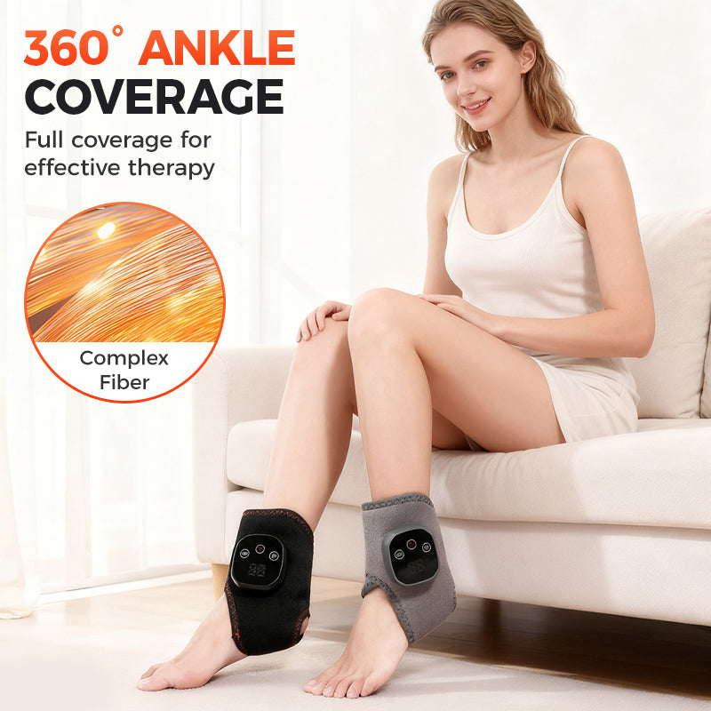 Appareil de massage portable pour la cheville avec fonction chaleur et vibration